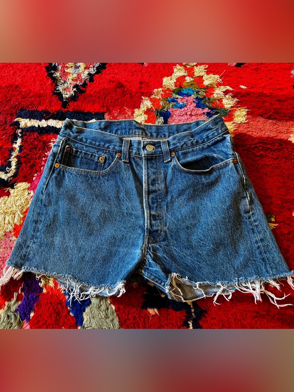 80s Vintage Levi’s 501s Dark Wash Cut Off Shorts Sz Sm